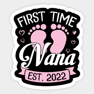 Baby Feet Heart Happy To Me Grandma First Time Nana Est 2022 Sticker